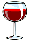 Vaso de vino. A Siena hay los vinos más famosos de Italia